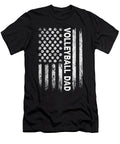 Vintage Volleyball Dad USA Flag Retro Fathers Day Daddy Papa Dh Bubble T-Shirt