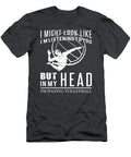 Volleyball Dreamer Spiking and Serving in My Imagination Volleyball Dreamer T-Shirt