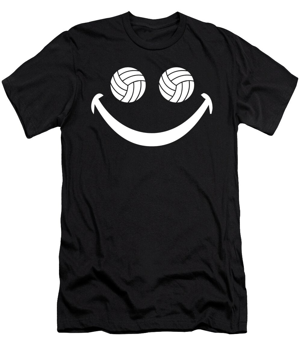 Volleyball Gift Volleyball Smiley Happy Volleyball Eq Designs T-Shirt