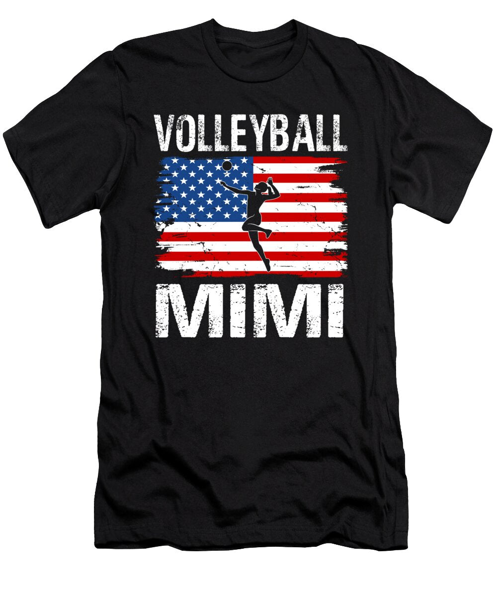 Volleyball Mimi American Flag Dhbubble T-Shirt