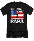 Volleyball Papa American Flag Dhbubble T-Shirt