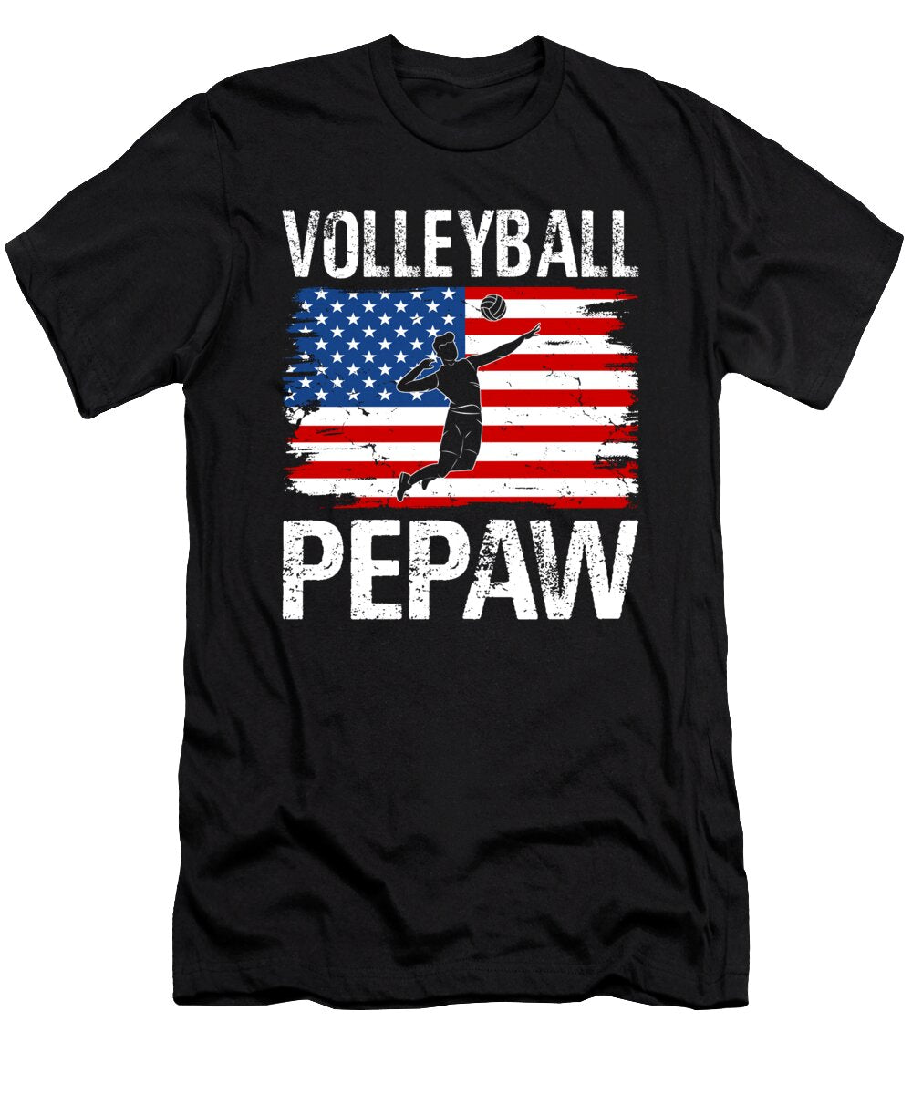 Volleyball Pepaw American Flag Dhbubble T-Shirt
