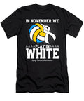 Volleyball Play in White Lung Cancer Awareness Natalie Lidford T-Shirt