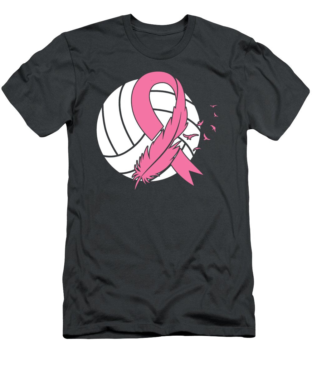 Volleyball Tackle Breast Cancer Awareness Pink Ribbon Leyghl Taryn T-Shirt