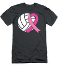 Volleyball Tackle Breast Cancer Awareness Pink Ribbon Thea Miruna T-Shirt