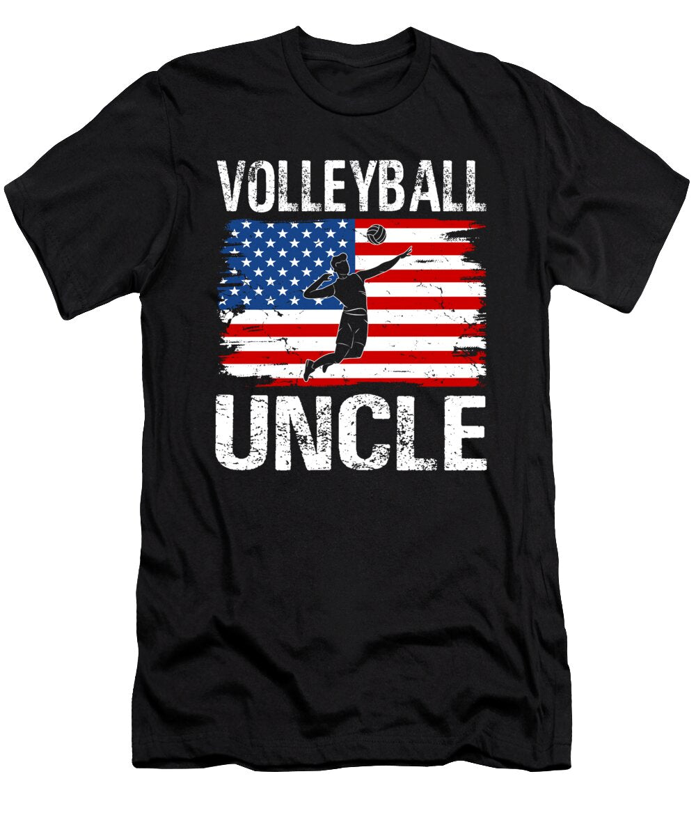 Volleyball Uncle American Flag Dhbubble T-Shirt
