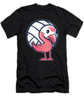 Volleyball Vball Beach Volleyball Flamingo Crazy Squirrel T-Shirt