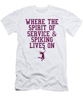 Volleyball Where the Spirit of Service Spiking Lives on Jacob Zelazny T-Shirt