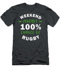Weekend Forcast Rugby for Men Women Kids Wing Player Union League Crazy Squirrel T-Shirt