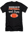 Weekends Are for Football and Jesus American Football Christ Alessandra Roth T-Shirt
