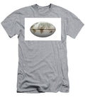 White Rugby Ball and World Map Allan Swart T-Shirt