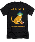 Yellow Cat with American Football Helmet Facemask Justus Ratzke T-Shirt